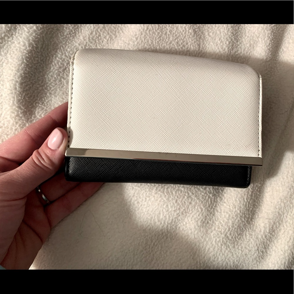 Black and white wallet